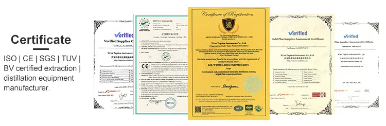 certification of falling film evaporator