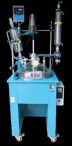 Reactor de vidrio de una sola capa de laboratorio